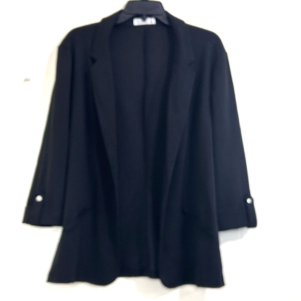 89th & Madison Woman’s Size XL Black 3/4 Sleeve Open Blazer Size XL.
